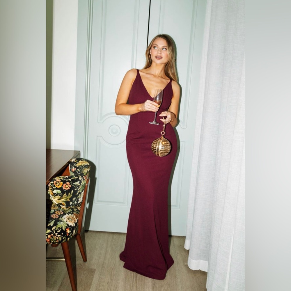 Eyes on You Gown in Wine